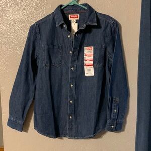 Boys Wrangler Denim Long Sleeve Shirt